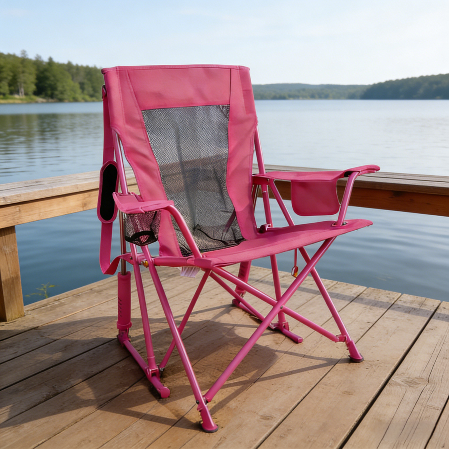Simpliwood Premium Outdoor Rocking Chair with Spring-Action Technology (350 lbs Capacity)