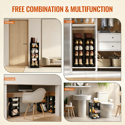 Adjustable Height Multi-Layer Shoe Rack Organizer