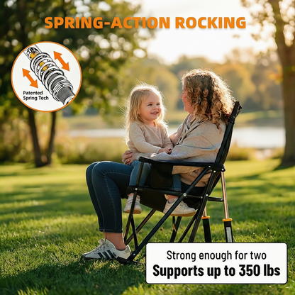 Simpliwood Premium Outdoor Rocking Chair with Spring-Action Technology (350 lbs Capacity)