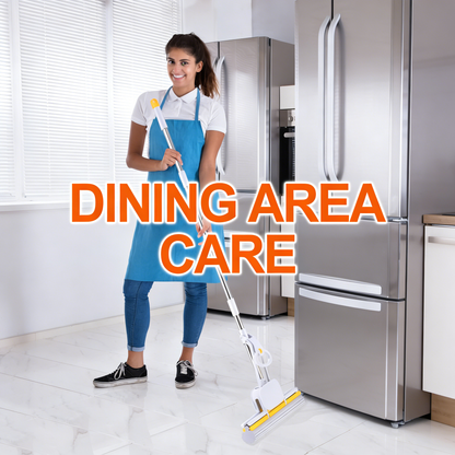 Double Roller Squeegee Mop with Adjustable Height & Super Absorbent PVA Head