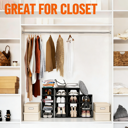 Adjustable Height Multi-Layer Shoe Rack Organizer