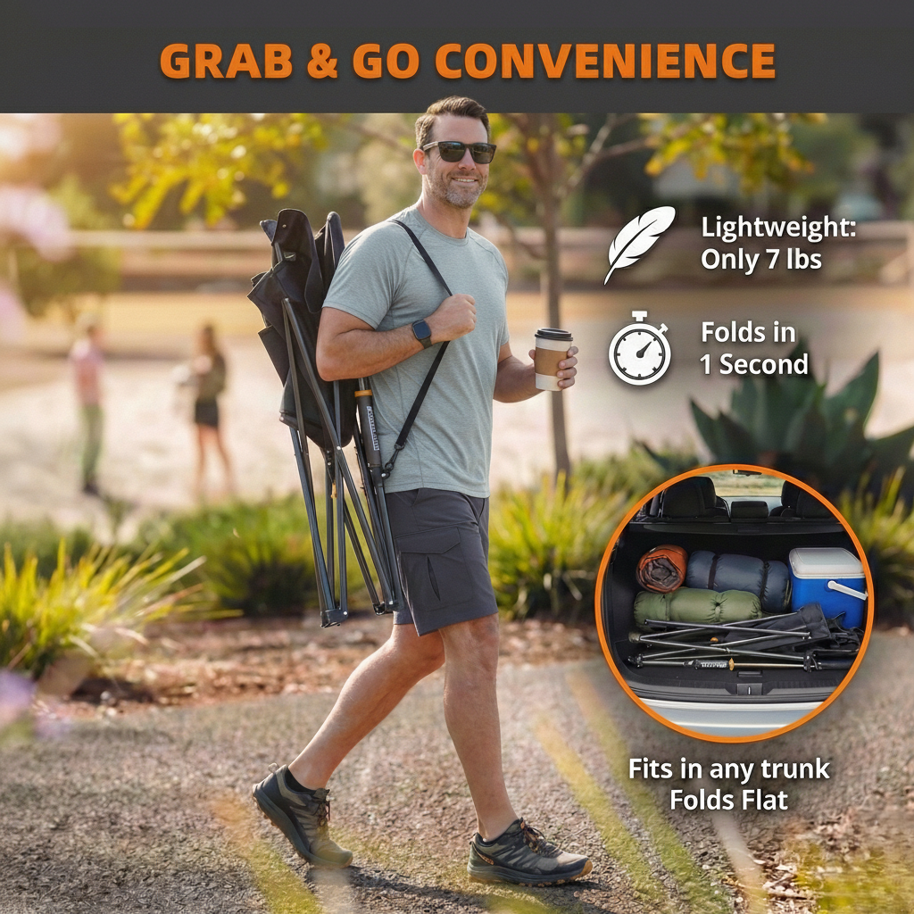 Simpliwood Premium Outdoor Rocking Chair with Spring-Action Technology (350 lbs Capacity)