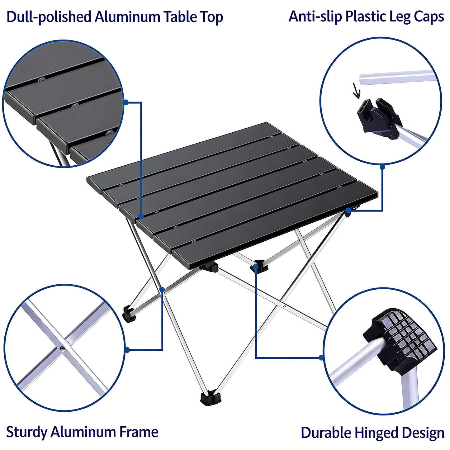 Ultralight Aluminum Folding Camping Table (1.85 lbs)