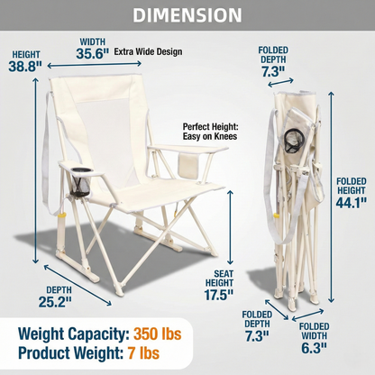 Simpliwood Premium Outdoor Rocking Chair with Spring-Action Technology (350 lbs Capacity)